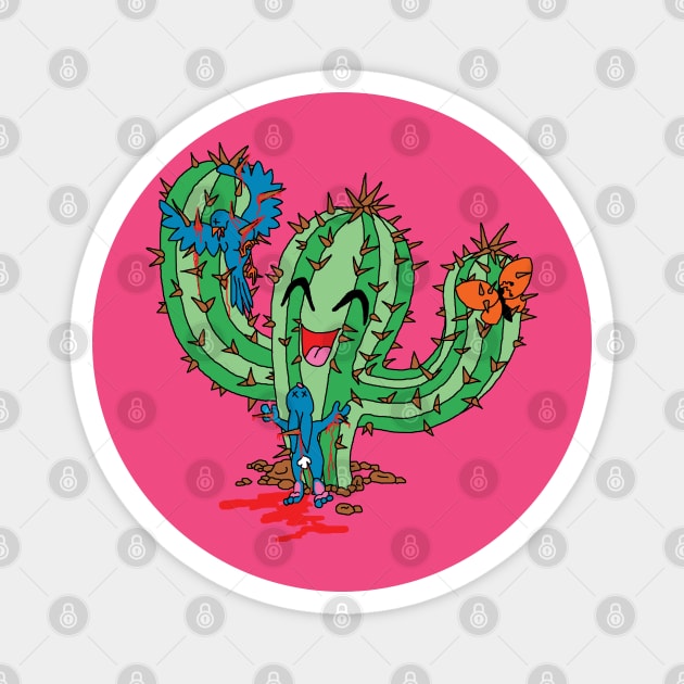 The Friendly Cactus Magnet by ptowndanig